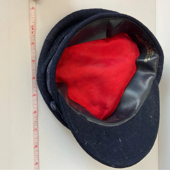 Vintage Golden Gate Hat Company Blue Fitted Mens Wool Greek Fisherman's Cap Size - Picture 12 of 13